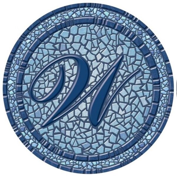 Lamatek Lamatek 67B00-0044W 29 in. dia. Monogram Mosaic Poolsaic Mat- W - 67B00-0044W