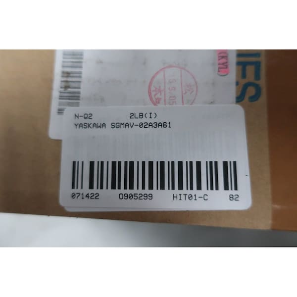 Yaskawa 3Ph 200W 3000RPM 14mm 0.637Nm 200V-AC Servo Motor - SGMAV-02A3A61