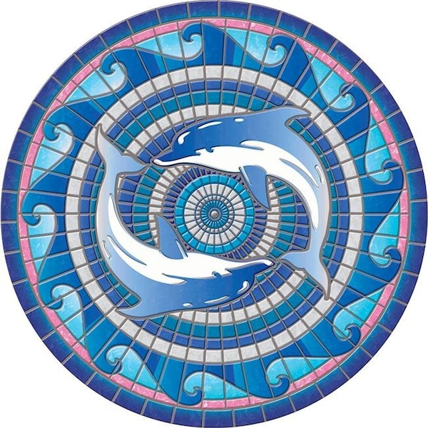Poolmats Swimming Dolphins Poolsaic  59 inches 67B00-00049 - 67B00-00049