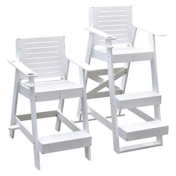 Sr Smith SR Smith  30 in. Seat Sentry Lifeguard Stand with Brackets, White - SLGC30