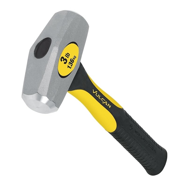 Vulcan 34519 Hammer, 3 lb Head, Drilling, Forged Milled Head, Steel Head - 34933