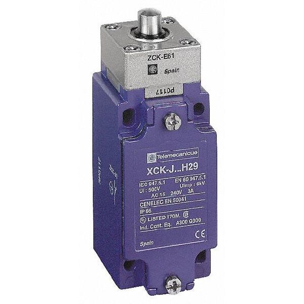 Interruptor de límite resistente Telemecanique Sensors, émbolo, 1NC/1NO, 4A @ 240V CA, Ubicación del actuador: Superior - XCKJ161D