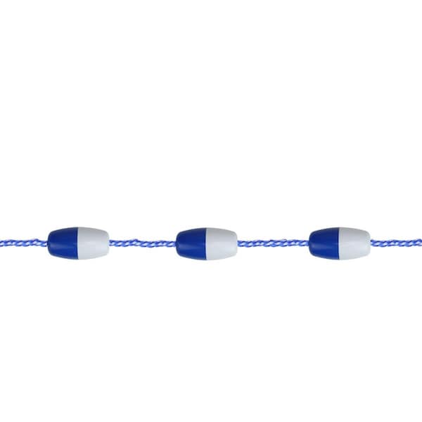 Pool Central 19 ft. Safety Pool Rope Kit with 8 Small Buoys - Blue & White - 32756645