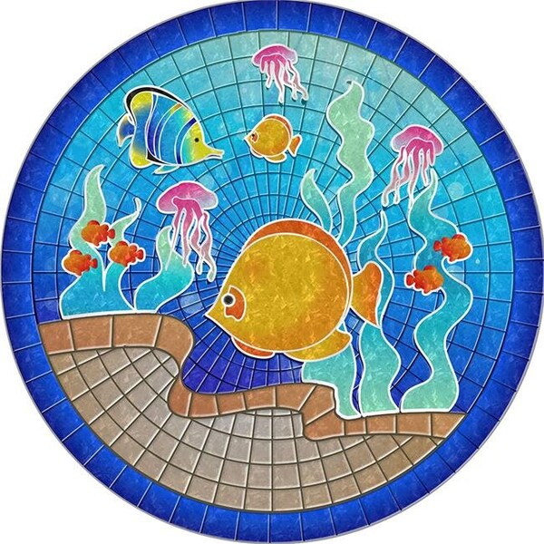 Poolmats Tropical Fish Poolsaic  59 inches 67B00-00057 - 67B00-00057