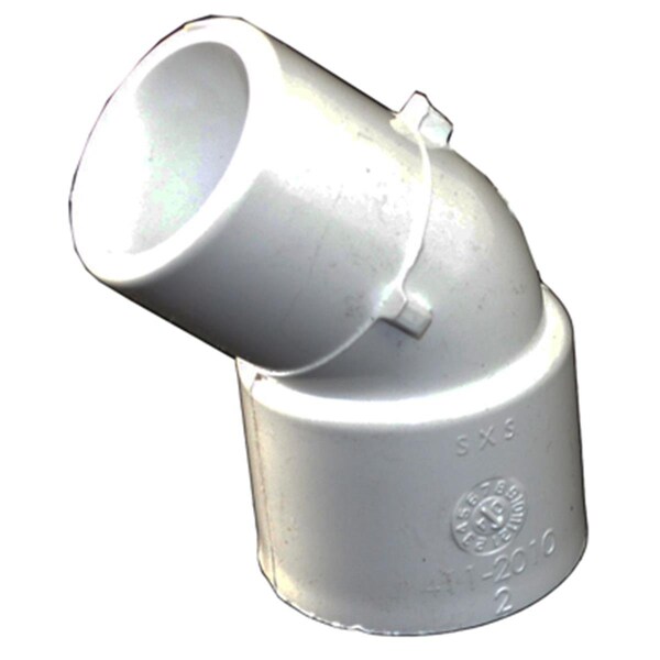 Waterway Plastics 45 deg 1 in. Socket 1 in.Spigot Street Elbow - WW4112020