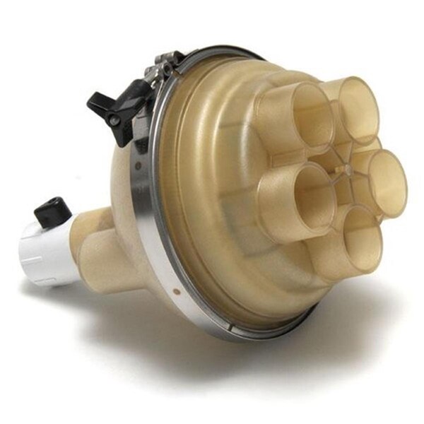 Omnisports 1.5in. 5-Port Top Feed T-Valve with QuikStop - White - 1.5 Inches - OM3125211