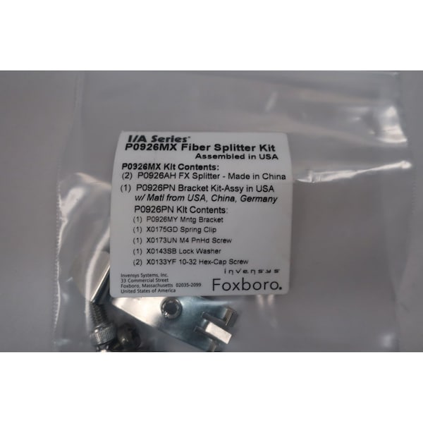 Foxboro Fiber Splitter Bracket Kit Plc And Dcs Parts And Accessory - P0926PN