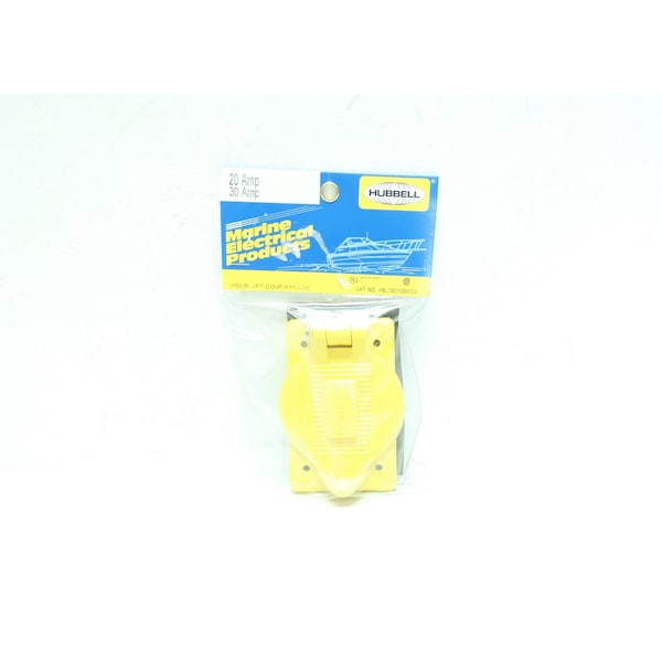 Hubbell Wallplates and Boxes, Weatherproof Covers, 1-Gang, 1) 1.60" Opening, Standard Size, Yellow Polycarbonate - HBL74CM25WOA