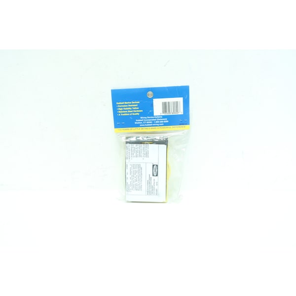 Hubbell Wallplates and Boxes, Weatherproof Covers, 1-Gang, 1) 1.60" Opening, Standard Size, Yellow Polycarbonate - HBL74CM25WOA