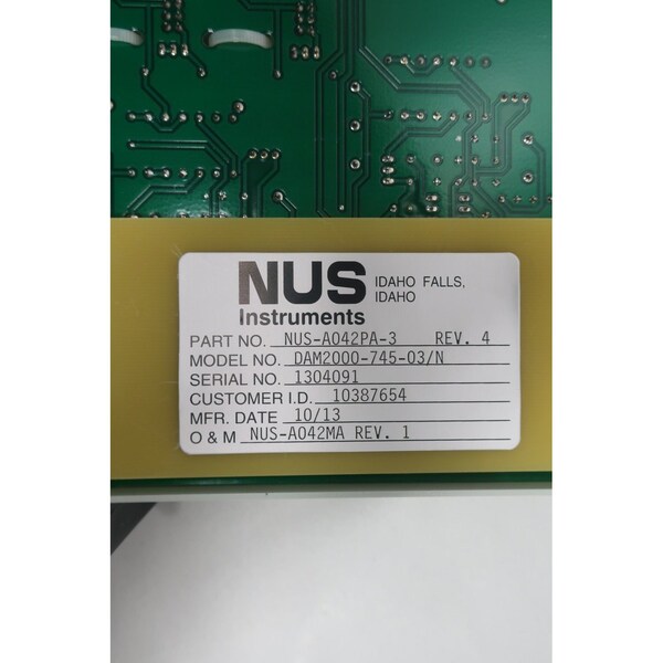 Nus Instruments Alarm Dual Other Plc and DCs Module - NUS-A042PA-3 DAM2000-745-03/N