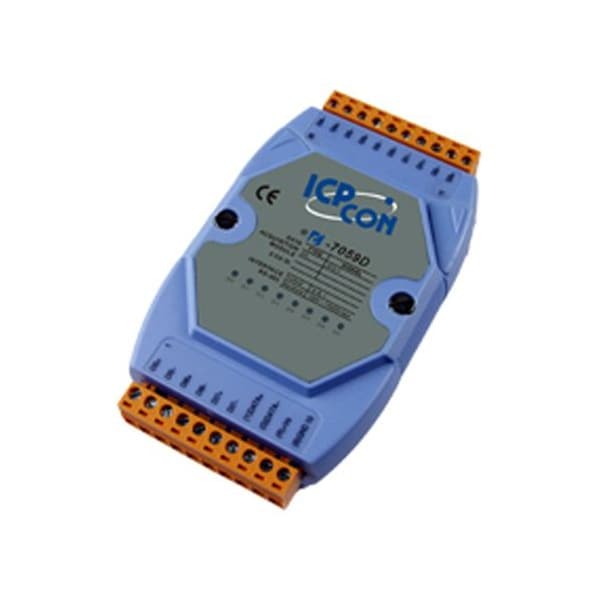 Icp Das 8 channel Isolated AC voltage Digital Input Module with Display, 10 to 80 VAC Inputs - I-7059D