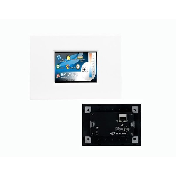 Icp Das 2.8'' High Resolution TFT Color Touch, support PoE Ethernet Port and RS 485 White Panel - TPD-283-M1