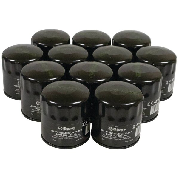 Stens Oil Filter Shop Pack For Bobcat S70, S100, 313, 316, 320, 322, 323, 443, 443B, 453 (12-Pack) - 120-360-12