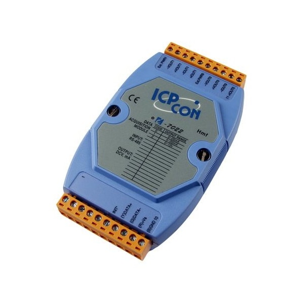 Icp Das 2-channel 12-bit analog output module channel to channel isolated - I-7022