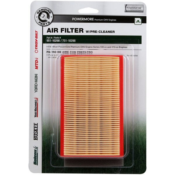 Arnold MTD Genuine Parts Air Filter For 1P61LO/ 1P61PO/ 1P65FU/ 1P65FUA/ 1P65FUA/1P65LH/ 1P65LHA/1P65MO - OEM-751-10298