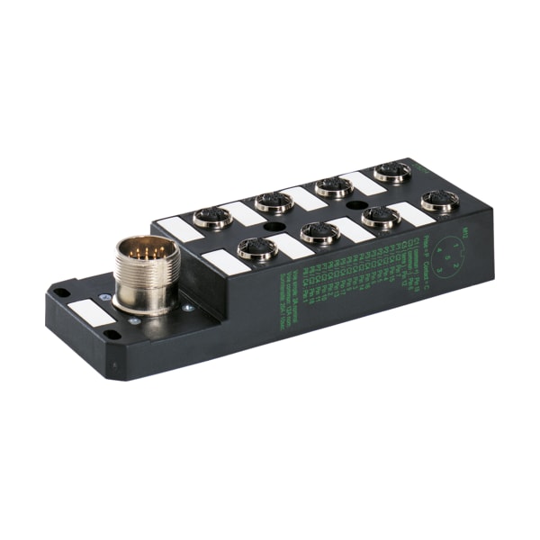 Murr Elektronik M12 distributor box 8-way, 5-pole, without LED, CNOMO MVD8-U-XA M23 connector 19-pole - 276314
