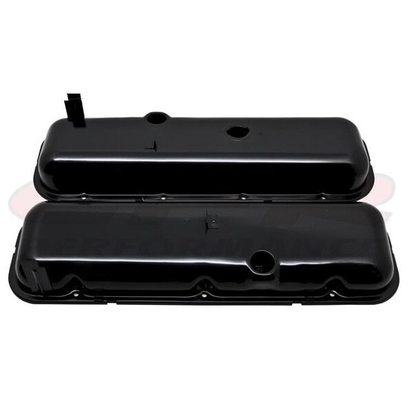 Cfr Performance CFR HZ-9503-1-C 1965-72 Chevy Big Block 396-427-454 Short Oem Style Steel Valve Covers with Dripper Rails - Chrome - HZ-9503-1-PBK