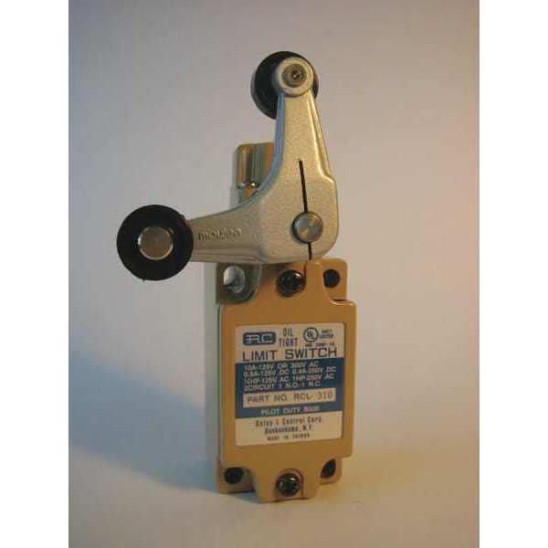 Interruptor de límite de relé y control, palanca, rodillo, 1NC/1NO, 10A @ 125V CA - RCL-310