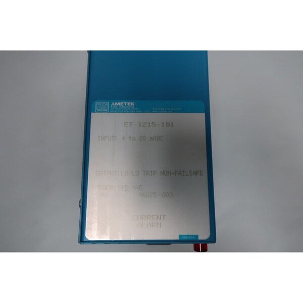 Ris Ametek Current Alarm 115V-AC Other Plc and DCs Module - ET-1215-1D1