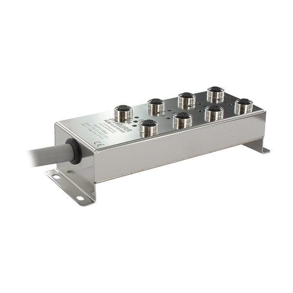 Murr Elektronik MVP12 Steel F&B, 8XM12, 5POLE, PRE-WIRED CABLE, 10.0m TPE-V 16x0.5+3x1.0, UL/CSA - 8044-78510-4531000