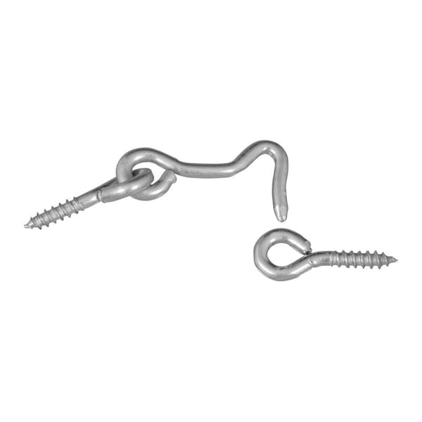 National Hardware National Hardware Zinc-Plated Silver Steel 1-1/2 in. L Hook and Eye 2 pk - N117-853