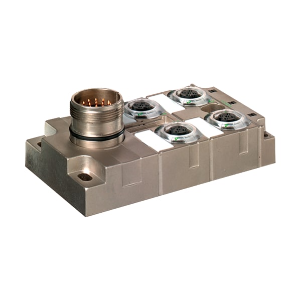 Murr Elektronik MVP-METALL, 4XM12, 5POLE, M23 19POL. CON., Connector exit frontside - 8000-54520-0000000