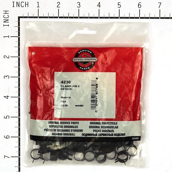 Briggs & Stratton Fuel Line Clamp (100 pack of 691038) - 4230