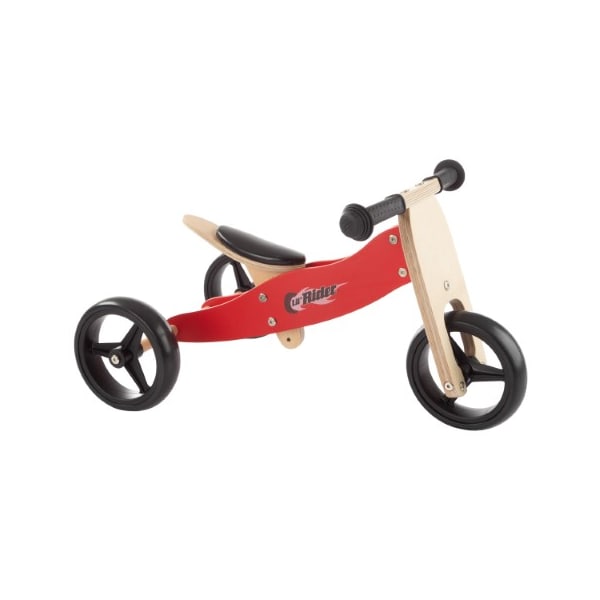 Toy Time 2-in-1 Wooden Balance Bike and Push Tricycle Ride-On Toy with No Pedals for Boys and Girls, Ages 1-3 - 466437IEN