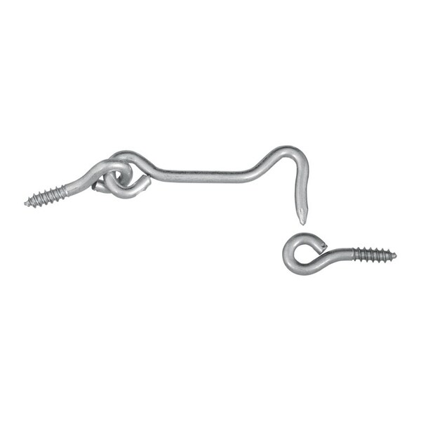 National Hardware National Hardware Zinc-Plated Silver Steel 2-1/2 in. L Hook and Eye 2 pk - N117-952