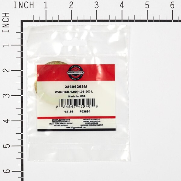 Briggs & Stratton Washer, 1.06 ID x 1.75 OD - 2860626SM