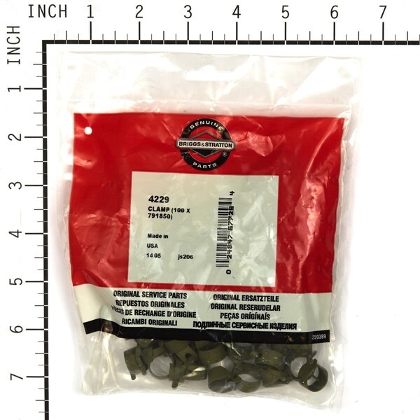 Briggs & Stratton Fuel Line Clamp (100 of 791850) - 4229
