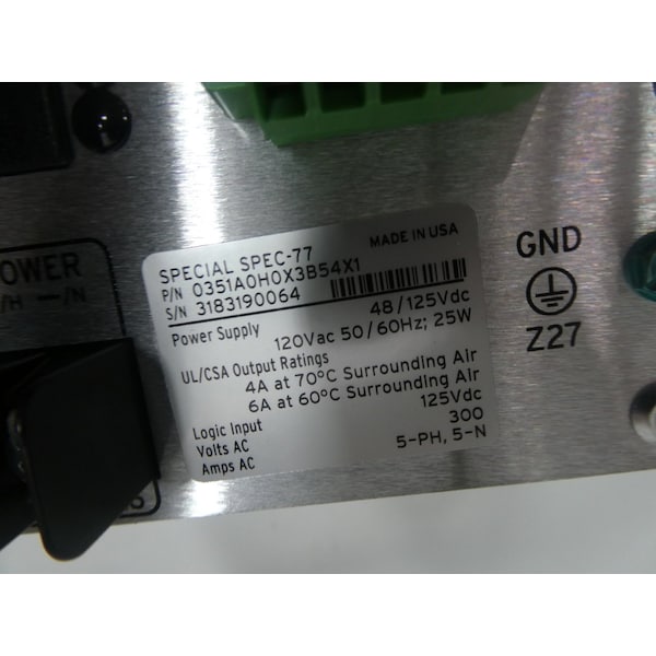 Sel DISTRIBUTION PROTECTION SYSTEM 48/125V-DC 120V-AC OTHER PLC AND DCS MODULE - SEL-351A 0351A0H0X3B54X1