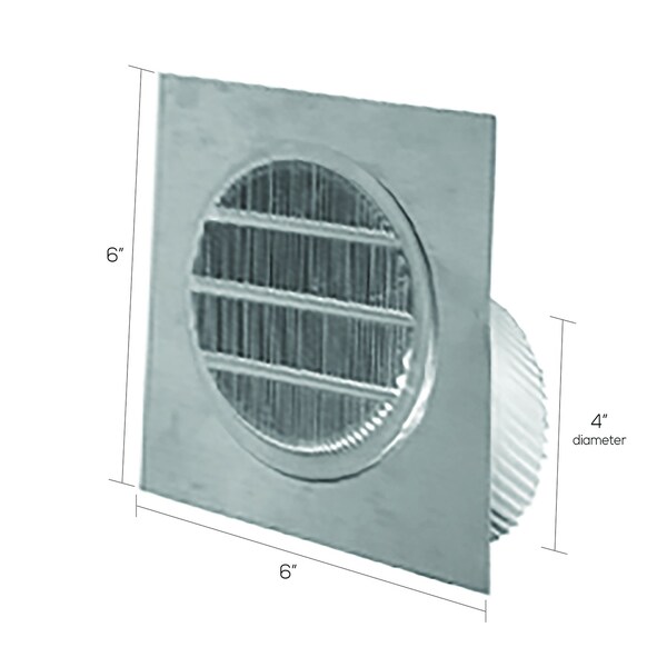 Deflecto Deflect-O 4 in. W X 4 in. L Silver Aluminum Eave Vent - EARL4TF