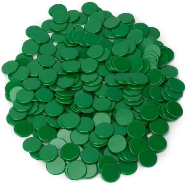 Bookazine Solid Green Bingo Chips; Pack of 300 - TI735503