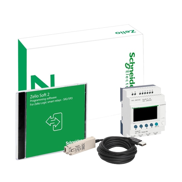 Schneider Electric Modular discovery packs, Zelio Logic, smart relay discovery pack, 10 I/O, 100...240 V AC - SR3PACKFU