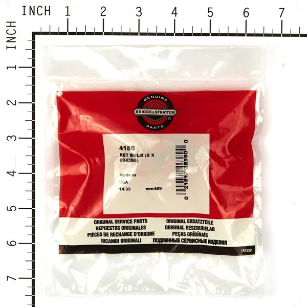 Briggs & Stratton Primer Bulb (5 Pack of 694395) - 4180