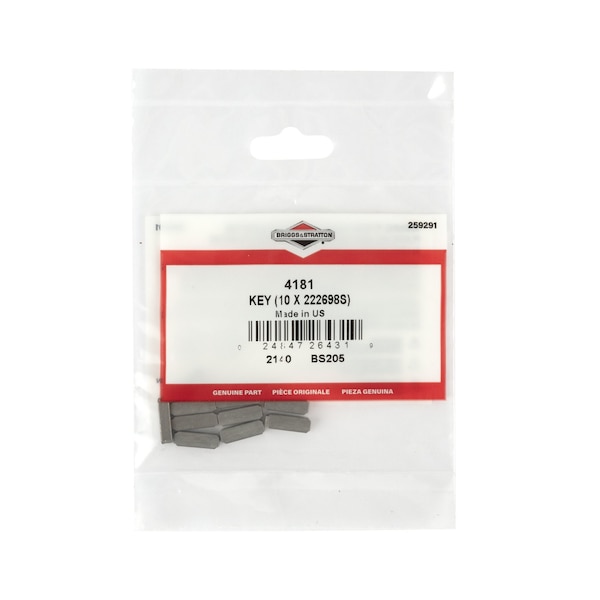 Briggs & Stratton Flywheel Key, Shop Pack (10 of 222698S) - 4181