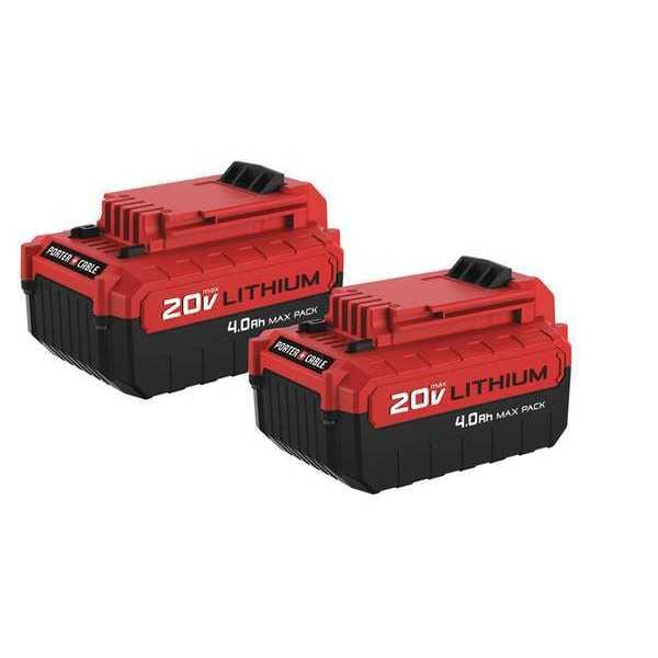 Porter-Cable (2) 20-Volt MAX* 4.0-Amp Hours Lithium Power Tool Batteries - PCC685LP
