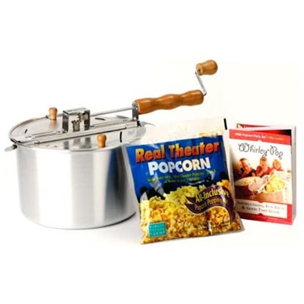 Wabash Valley Farms Wabash Valley Farms 25008A 6 QT Original Whirley Pop Stove Top Popcorn Popper - 157254