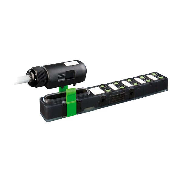 Murr Elektronik EXACT8, 10XM8, 3 POLE PLUG. CAP, SPRING-TERM., 5.0m PUR 10*0, 34+2*0, 75 exit norm. - 8000-80040-3840500