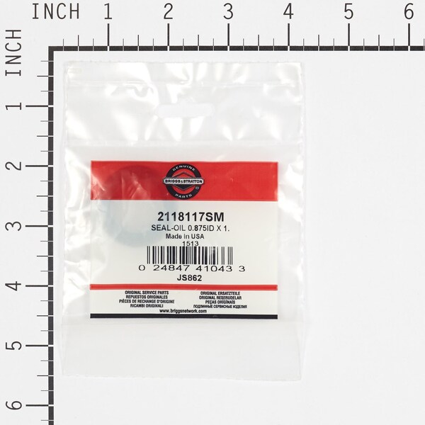 Briggs & Stratton Seal, Oil - 0.875 ID x 1.381 OD - 2118117SM