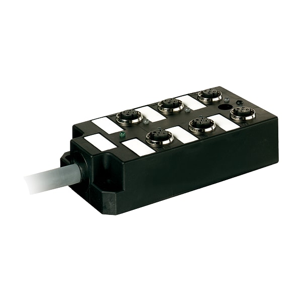 Murr Elektronik PASSIVE-DI0° PLASTIC, 6XM12.4POL, PRE-WIRED CABLE, 15.0m PUR-JB 6*0, 34+3*0, 75 - 27864