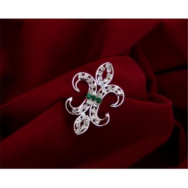Sunnywood Sunnywood 3240 2" Rhinestone Pin - Fleur De Lis - 3240