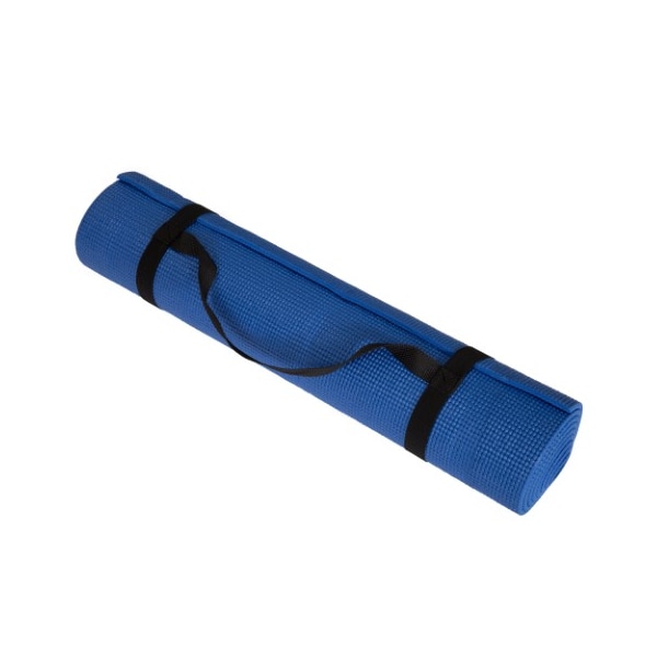 Leisure Sports Non-Slip Yoga Mat Double Sided Comfort Foam Exercise for Fitness, Pilates with Carrying Strap (Blue) - 728550DMS