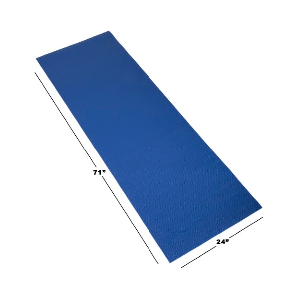 Leisure Sports Non-Slip Yoga Mat Double Sided Comfort Foam Exercise for Fitness, Pilates with Carrying Strap (Blue) - 728550DMS