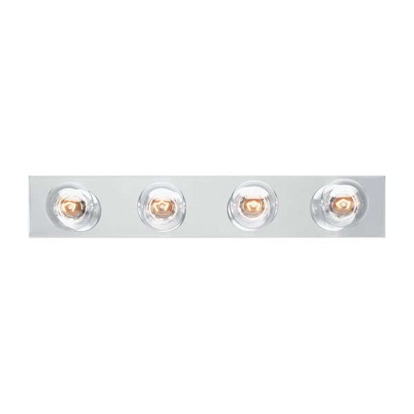 Westinghouse Westinghouse Chrome Silver 4 lights Incandescent Bathroom Bar Fixture Wall Mount - 66411