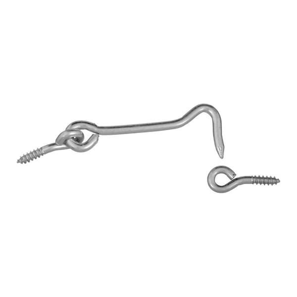 National Hardware National Hardware Zinc-Plated Silver Steel 3 in. L Hook and Eye 2 pk - N117-994