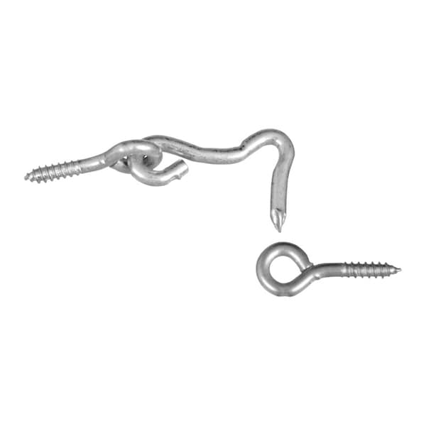 National Hardware National Hardware Zinc-Plated Silver Steel 1 in. L Hook and Eye 2 pk - N117-820