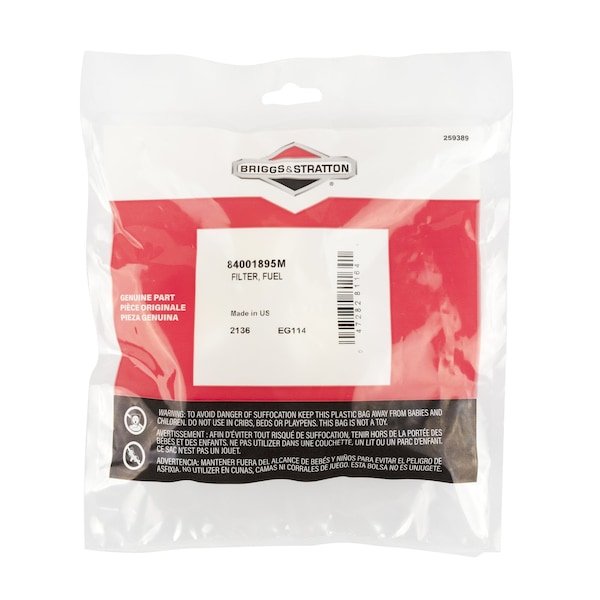Briggs & Stratton Fuel Filter (5 of 84001895) - 84001895M