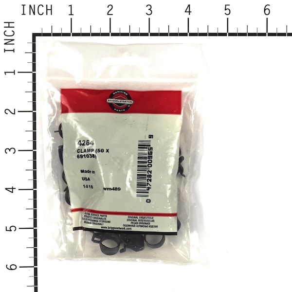 Briggs & Stratton Fuel Line Clamp (50 of 691038) - 4264
